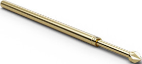 Standard test pin with probe, external hexagon, Ø 1.37 mm, travel  6.4 mm, pitch 2.54 mm, L 33.3 mm, F10007S150L200