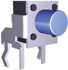 Klosz do przycisku dotykowego SPST 50 mA przy 24 V DC 5.85mm 3.25mm