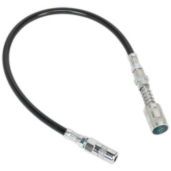 Sealey GGSF450 Rubber Delivery Hose - 4-Jaw Connector Flexible 450mm Quick Rel