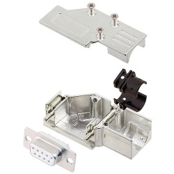 Encitech 6355-8065-11 D-Sub Receptacle set 90&#xB0; 9 Pins Solder Bucket