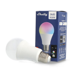 Shelly Duo RGBW - inteligentna żarówka WiFi - E27, 9W, 800lm