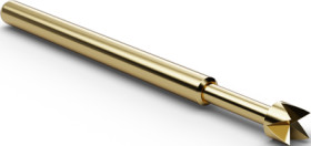 Standard test pin with probe, waffle, Ø 2.02 mm, travel  6.4 mm, pitch 3.18 mm, L 33 mm, F56314B250G180