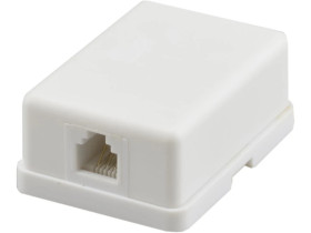 Gniazdo telefoniczne 1xRJ11 6P4C natynkowe