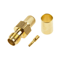 gniazdo SMA zaciskane H155 złocone