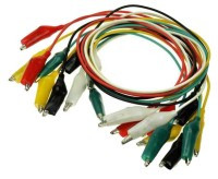 KAB54.64 Komplet przewodów pomiarowych 10x2 krokodylek-krokodylek (10 przewodów, 5 kolorów)