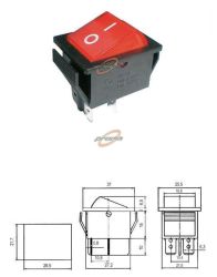 PRZEŁĄCZNIK KOŁYSKOWY 2-POZYCJE 4-PINY 250V/15A MK621