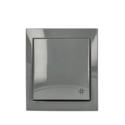 Simon Aquaclick Łącznik krzyżowy natynkowy, IP44, 10AX, 250V, zaciski śrubowe ciemnoszary ACW7/18