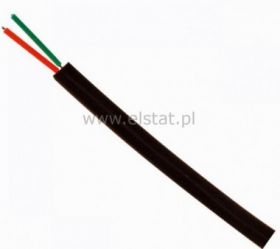 Kabel telefoniczny 2C 2 żyły czarny (2,2x4,7mm)