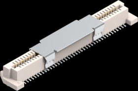 Socket header, 80 pole, pitch 0.8 mm, straight, ivory, 658803713080