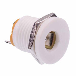 White 2.1mm x 5.5mm Panel Mount DC Power Socket DC-022B