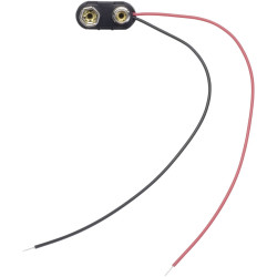TruComponents BS-ER-36-150 Battery Clip 1x 9V PP3 Stud Socket 31x14mm