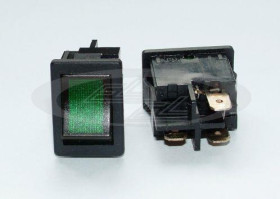 przełącznik kołyskowy 1850.1108 250V 4A SPST ON-OF podświetlany zielony Marquardt