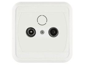 LIZA Gniazdo antenowe RTV przelotowe 9dB srebrny 5GAP-1L9 KARLIK