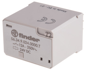 Przekaźnik mocy 24V dc 4PDT Finder 2W, Wciskane 490Ω Szybkie łączenie