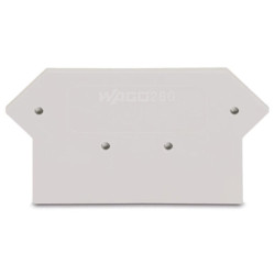 WAGO 280-362 2.5mm End and Intermediate Plate Light grey