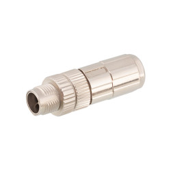 Przemysłowe złącza okrągłe 8-pinowe M12, kablowe Wtyczka RS PRO