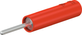 Counting test adapter, connecting pin 1.5 mm to 4 mm socket, red, CAT II, 23.0240-22