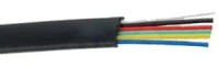 TEL6X-B1CCA Przewód telefoniczny 6 żył, czarny, płaski - materiał żyły: CCA - sprzedawany na mb