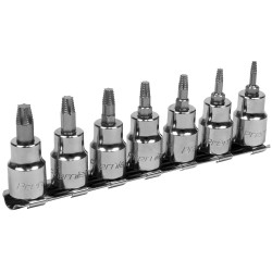 Sealey AK62263 TRX-Star* Socket Bit Set Lock-On&#x2122; 7pc 3/8&quot;Sq Drive