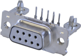 D-Sub socket, 9 pole, standard, equipped, straight, solder pin, 8-1393480-1