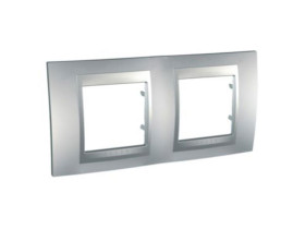 UNICA TOP Ramka 2 podwójna pozioma aluminium MGU6.004.30 SCHNEIDER ELECTRIC