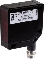 Czujnik optyczny, przelotowy nadajnik Czujnika, 35x35x12mm, Sn: 6m, 10-30VDC, złącze M8 OS160070