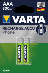 58398 101 402 VARTA PhonePower micro battery, 800mAh, pack of 2