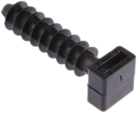 Uchwyt opaski kablowej do opasek 9mm długość 44mm szerokość 12 mm średnica otworu 7 → 8mm HellermannTyton Czarny