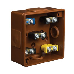 Puszka n/t hermetyczna z zaciskami 1-4mm2 86x86x40mm IP55 brąz VP 021-52 61.123