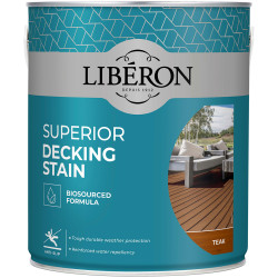 Liberon 126118 Superior Decking Stain Teak 2.5 litre