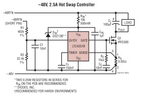 Negative Voltage Hot Swap Controllers in SOT-23