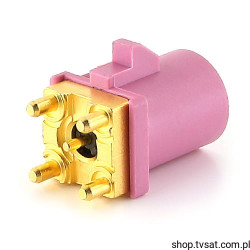 59S10H-400T5-H FAKRA HF Straight Plug PCB Violet THT ROSENBERGE