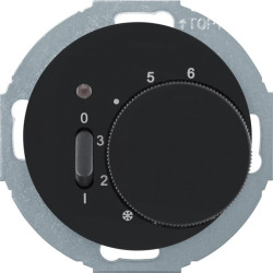 R.classic/Serie 1930/Glas Regulator temperatury pomieszczenia ze stykiem zwiernym elementem centralnym zwiernym elementem centra
