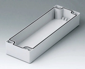 PC enclosure shell, (L x W x H) 240 x 80 x 40 mm, light gray (RAL 7035), C2082402