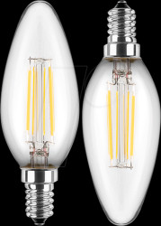 49060 LED filament lamp C35 E14 4.5 W 470 lm WW twin pack