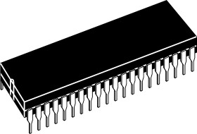 Mikrokontroler Microchip PIC18F45K50-I/P PIC18F45K50 PDIP 40-pinowy Otwór przelotowy PIC 32kB 8 bit 48 MHz, 2 kB RAM