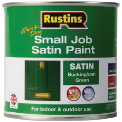 Rustins SPBGW250 Quick Dry Small Job Satin Paint Buckingham Green 250ml