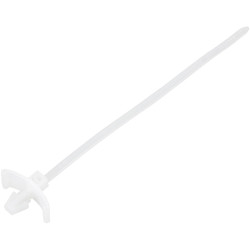 TruComponents 40623 Cable tie 100mm 2.5mm Ecru Wing lock/Chem-res 100pcs