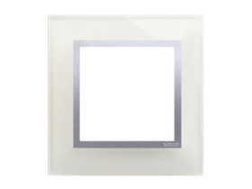 SIMON 54 Ramka 1 pojedyncza Nature-Szkło SREBRNA MGŁA IP20/IP44* (*IP44-należy zastosować uszczelkę ramki DUN1) DRN1/71 KONTAKT