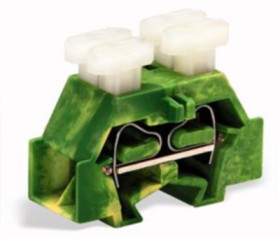 4-wire end terminal, spring-clamp connection, 0.08-2.5 mm², 1 pole, 24 A, 6 kV, yellow/green, 261-357/342-000