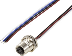 TRU COMPONENTS TC-12833048 Gniazdo montażowe czujnika/aktuatora, piny: 4, 0.5 m, 1 szt.