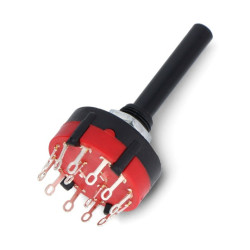 Przełącznik obrotowy 6-pozycji 2 obwody - 60mm