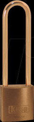 K12030L70BD Brass Padlock, 30x70 mm, high brass shackle, non-sparking