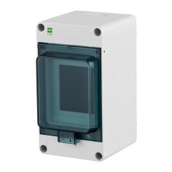 Rozdzielnica elektryczna natynkowa szara IP65 1x3 Hermetica 2201-01