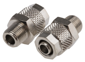 Złączka pneumatyczna R 1/8 męskie Wciskane 8 mm RS PRO Adapter gwintowany prosty