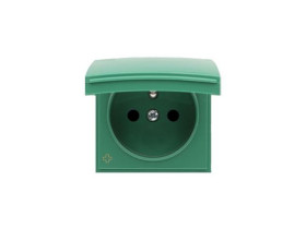 SIMON 54 Pokrywa gniazda do wersji IP44 z przesłonami antybakteryjny zielony DGZ1BUZP/AB33 KONTAKT SIMON
