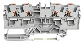 Złączka 4-przewodowa przelotowa 4mm2 szara 2204-1401 /50szt./