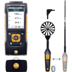 Testo 0563 4409 440 delta P anemometer set for duct, outlet &amp; flow measurements