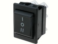MK1572C Przełacznik kołyskowy, czarny 250V, DPDT (ON)-OFF-(ON) samopowrotny