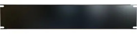 Blind plate, steel, (Ø) 89 mm, 2 U, black, PBFS19003BK2